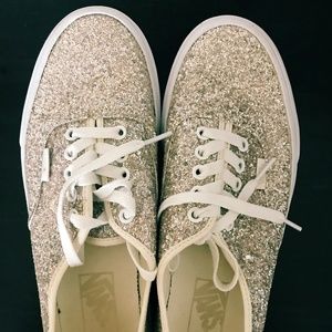 Champagne Glitter Vans